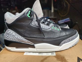 Nike Air Jordan 3 Retro Green Glow Black 