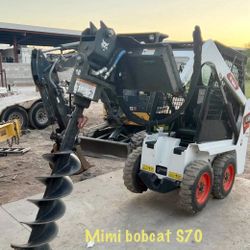 Bobcat S70 Mini Skid Steer with Auger