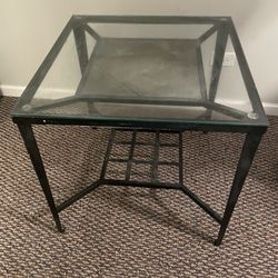 End Table With Glass Top
