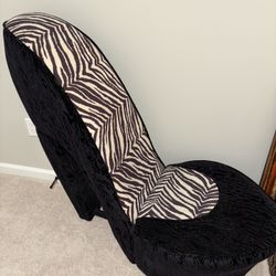 Vintage High Heel Zebra Chair