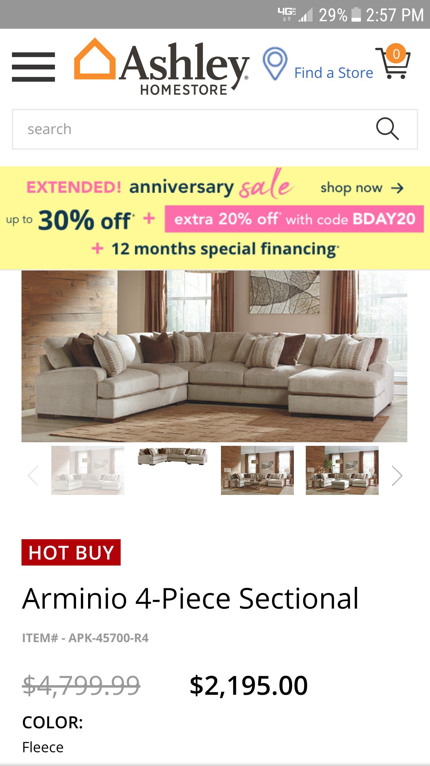 Ashley Armino Sectional