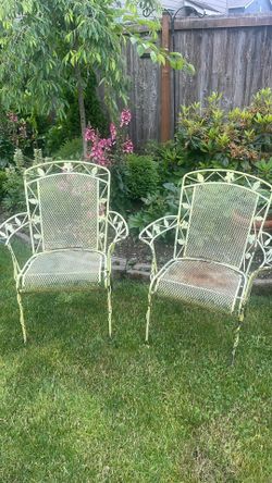 Vintage garden chairs set of two