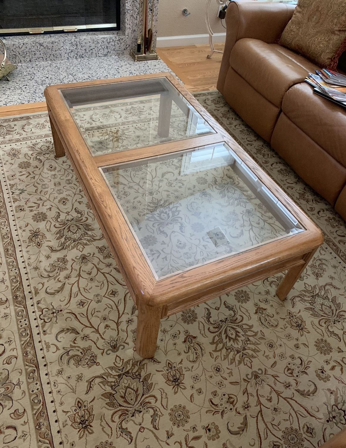 Wood & Glass Coffee Table 