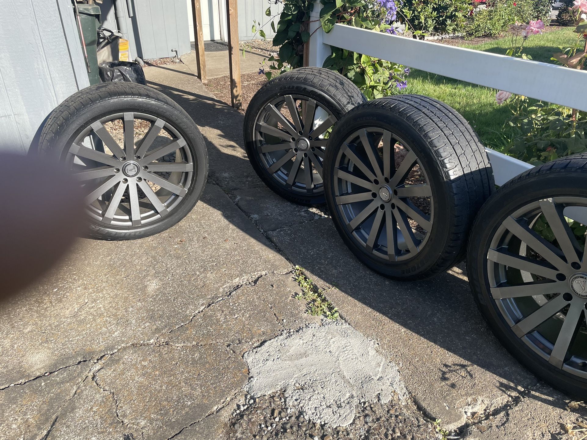 Bridgestone Tires 285/ 45/ 22 Black Rims 6hole