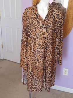 Animal print duster