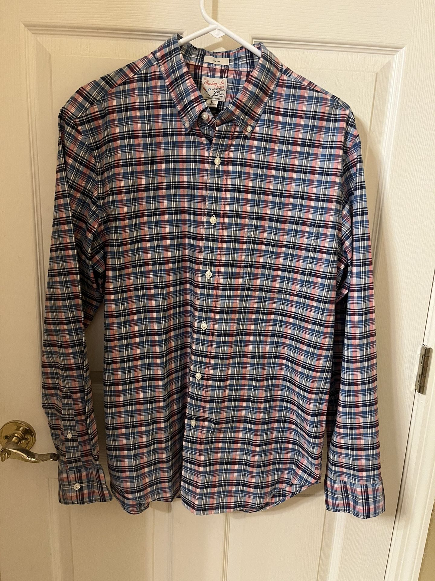 Brand J Crew New Men’s Long Sleeved Plaid Shirt-Large NWT