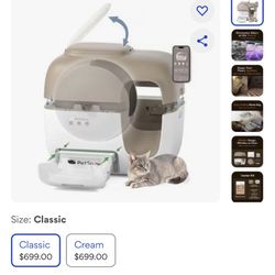 pet snowy self cleaning litter box 