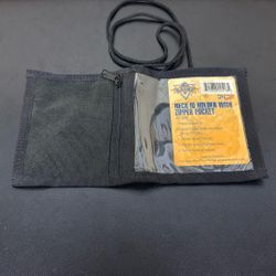 Military Neck ID Holder With Zipper Pocket