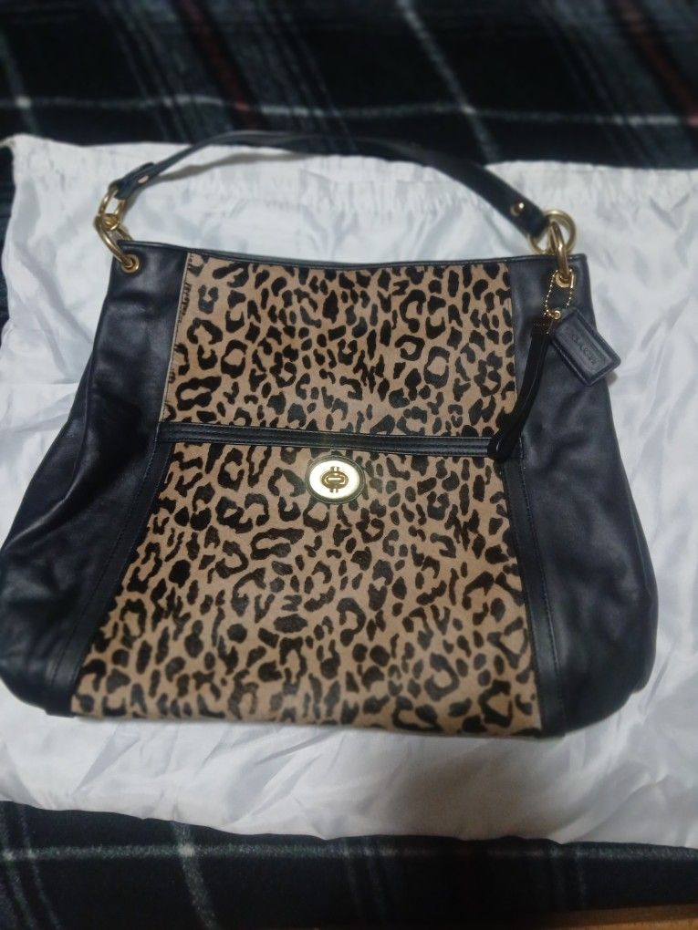 Authentic COACH Animal Print Hobo Bag