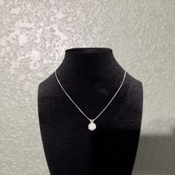 Sterling Silver Moissanite Pendant Necklace