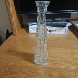 Anchor Hocking "Starburst" Clear Glass Bud Vase