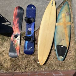 Surfboards And Snowboards - $20 Each