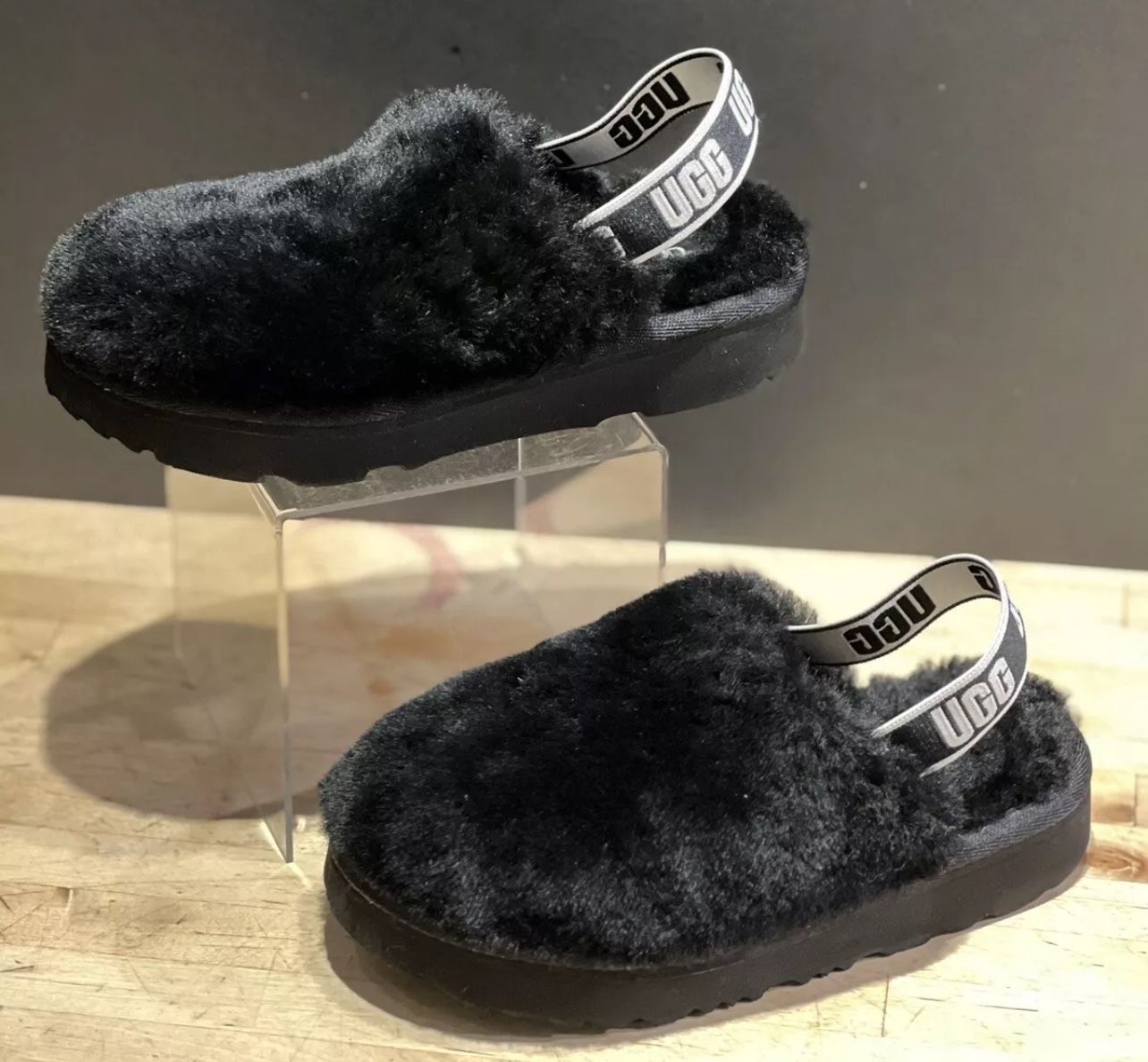 Ugg Youth Girl's Fluff Yeah Sheepskin Slingback Clog Only Worn In House