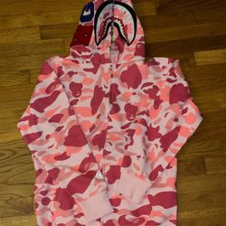 Pink Bape Hoodie Size L