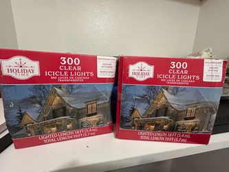 Holiday Time 300 Clear Icicle Lights – 2 Boxes