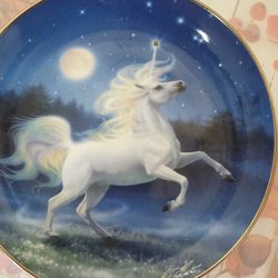 Diamond Unicorn Collectors Plate