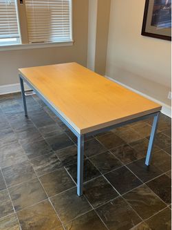 Heavy-Duty 6’ x 3’ Wood Table – Good Condition