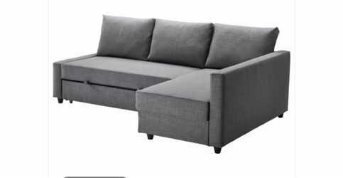 Ikea FRIHETEN Sleeper sectional,3 seat w/storage, Skiftebo dark gray