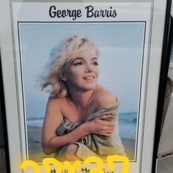 Marilyn Monroe by GEORGE BARRIS WESTON EDITIONS 1987 LARGE Beach Poster FRAMED 