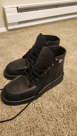 Danner Bull Run Moc Toe Boots, All Black, Size M8.5