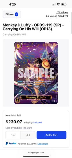 One Piece Monkey d Luffy Op-09-119