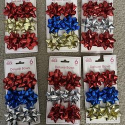 Brand New Set Of 6 Mini Deluse Bows