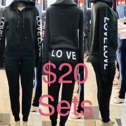 Ladies hoodies sets inside fleece size S to XL WHOESALE & retail
