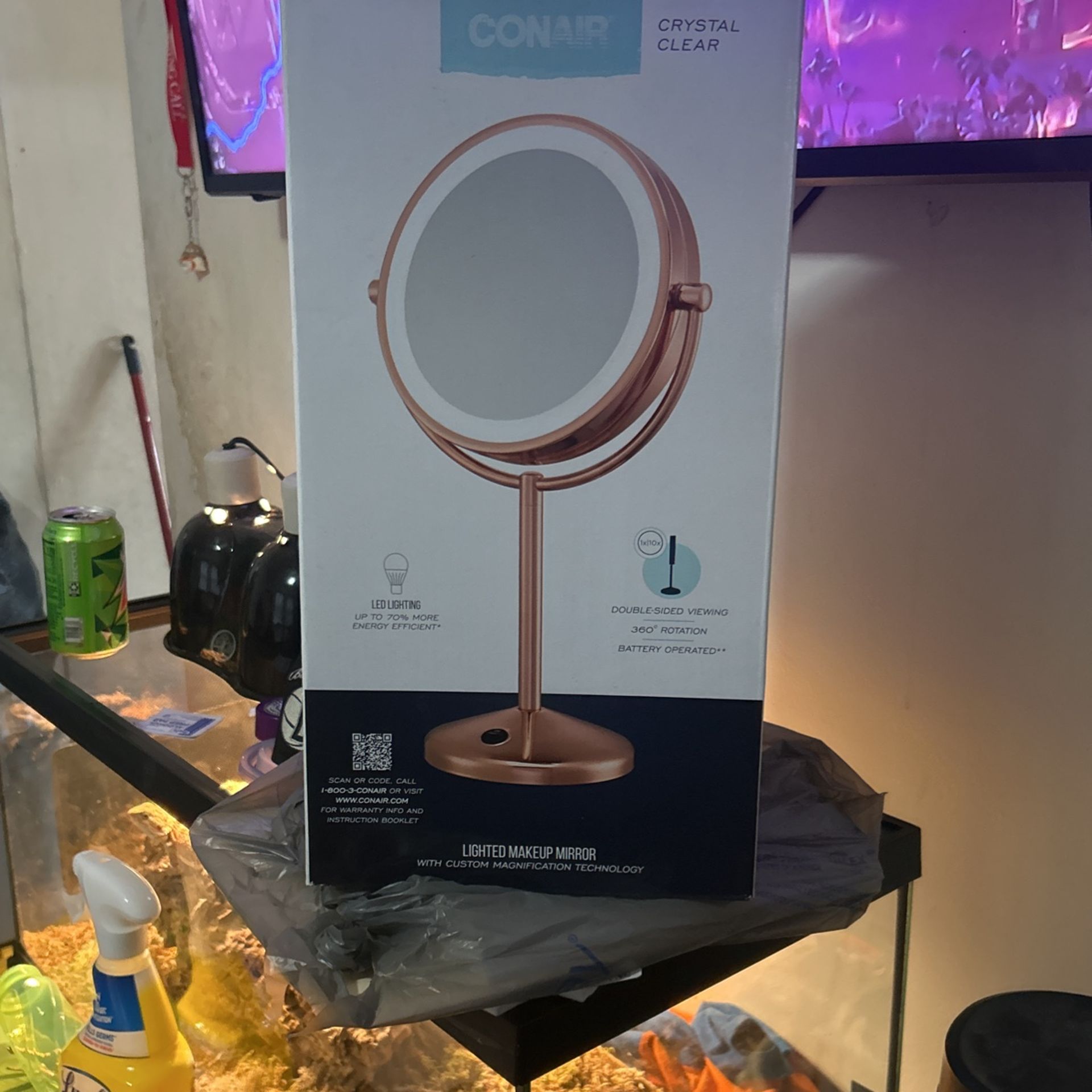 Conair Crystal Clear Lighted Makeup Mirror