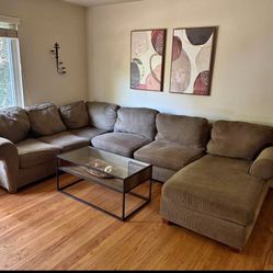 Beige Large Sectional Couch