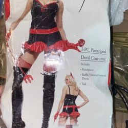 Adult Demon Devil Costume DRESS ONLY SIZE M