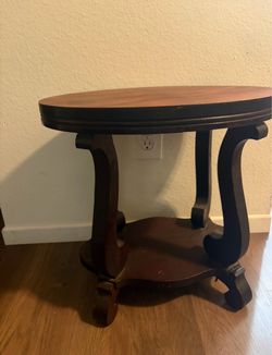 Vintage Oval Wood Side Table