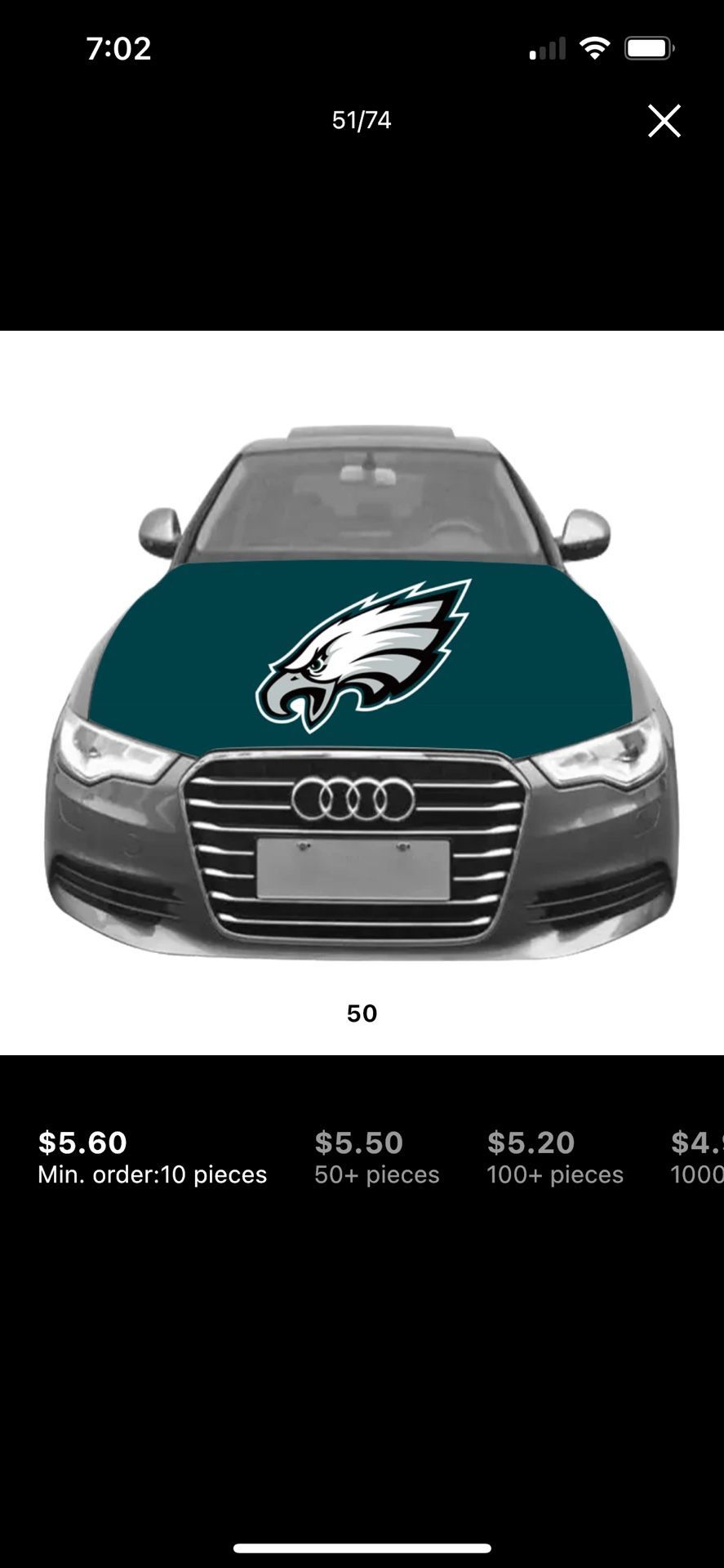 This Is A Philadelphia Eagles Car Hood Cover