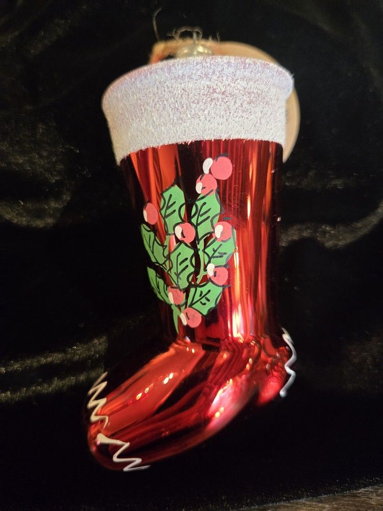 Vintage Hand Blown Glass Christmas Ornament