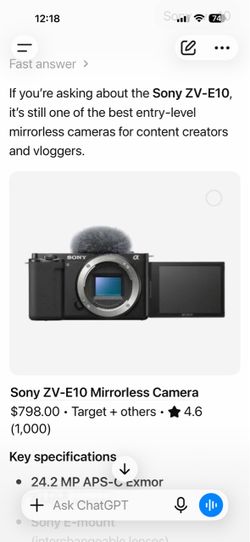Cámara Sony