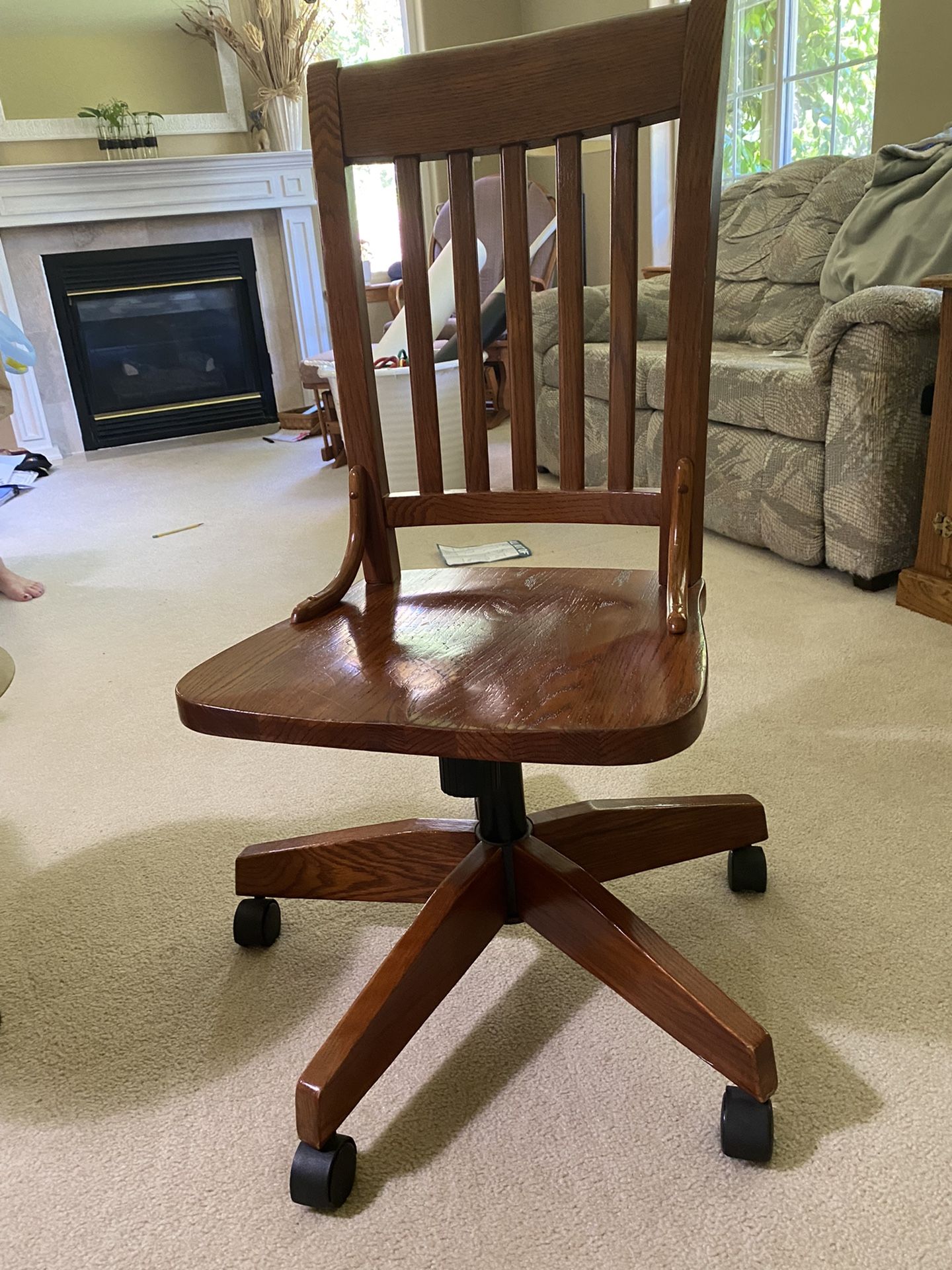 Wood Swivel Chair