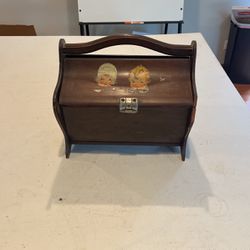 Antique Vintage Wooden Sewing Box Organ