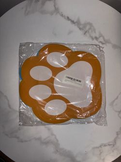 Paw Print bag, 12ct Orange and Blue 10x10
