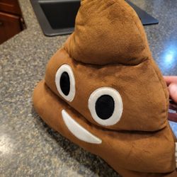 Large poop emoji stuffie, approx 12"