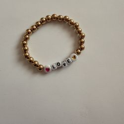 Love is the color gold bracelet