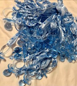 60-70pcs cute acrylic blue pacifier