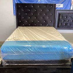 Sale New Queen Side Bed With Matters Free Delivery 