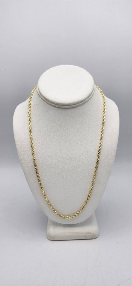 14kt Solid Gold Rope Chain 21.9G 22"