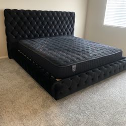 New In Box King Bed Frame With Mattress (Read Description Below)