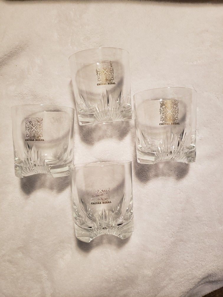 Chivas Regal low ball glasses set of 4