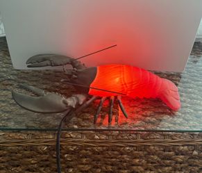 🦞 Vintage 2003 Tin Chi Art Glass Lobster Lamp (14”) 🦞