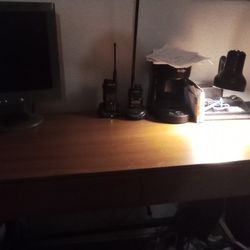Sturdy Work Desk - 2 Drawers  32" H x 42" W  Metal Legs/Underside Framework