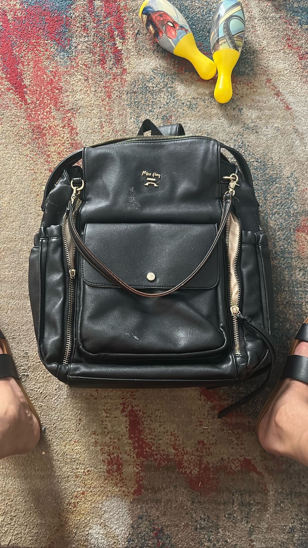 Leather Diaper Bag Miss Fong