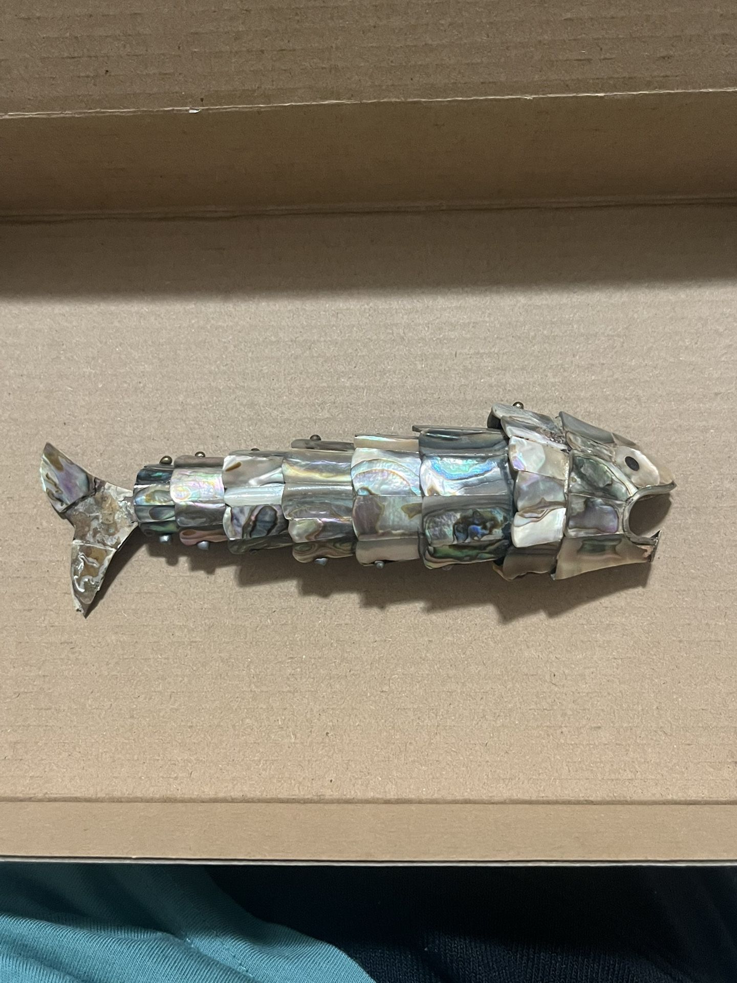 Vintage Abalone Shell Fish Bottle Opener