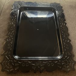 Black Hard Plastic Halloween Bat 🦇 Tray