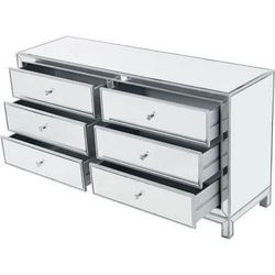 60” Mirror Dresser 6 Drawer